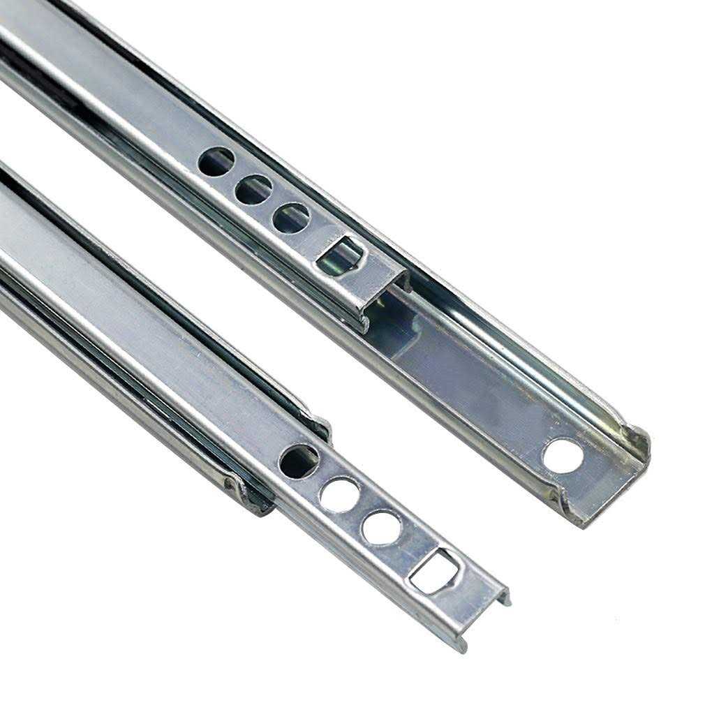 Yoohey Metal Drawer Slides Ball Bearing Two Way Slide Track Rail 0.7 inch Wide 1 Pair - Image 4