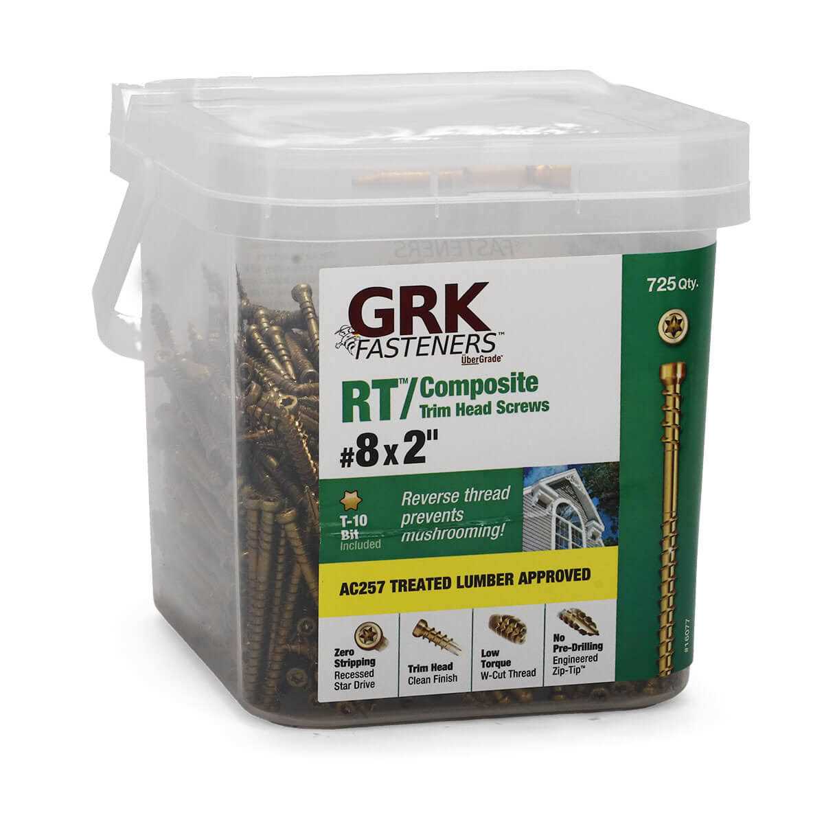 GRK RT Composite Trim Screws #8 x 2 16077 - Image 5