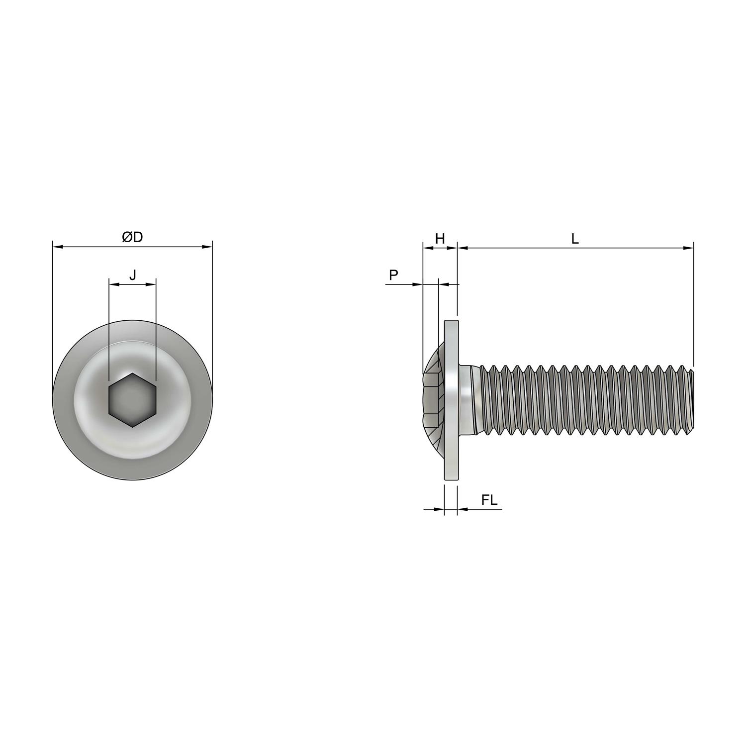 Socket Flanged Button Screws - Image 5