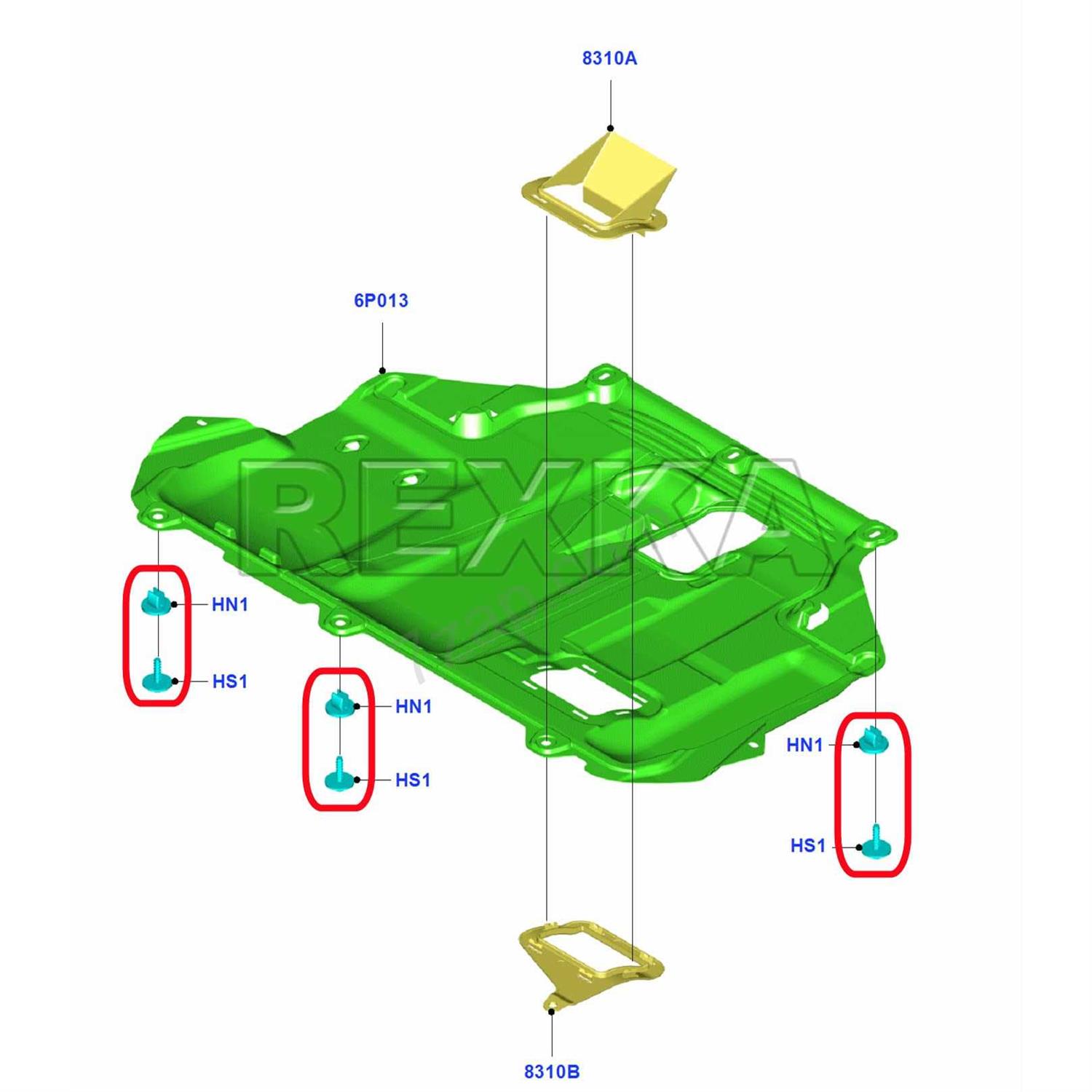 Rexka 10 Sets T30 Engine Splash Shield Guard Undertray Cover Screws Bolt Nut Clip Kit Compatible with Ford Focus Fusion Escape Explorer C-Max Transit - Image 5