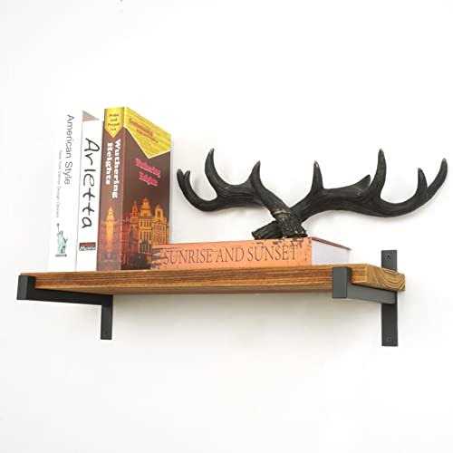 Ovov 2 Pcs Steel Heavy Duty Shelf Brackets Wall Mounted Industrial Metal Shelf Supports Matte - Image 4