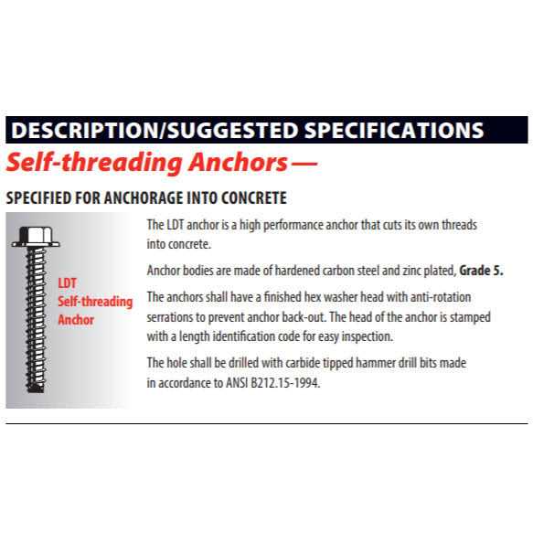 Red Head LDT-1250 Large Diameter Tapcon 1/2-Inch - Image 4