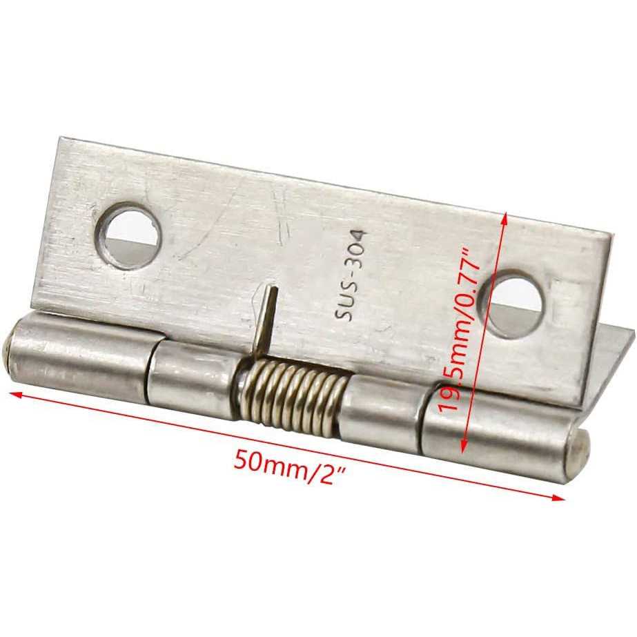 Rannb Spring Hinge Self Opening Hinge 2 Length Stainless Steel Door Hinge - Image 4