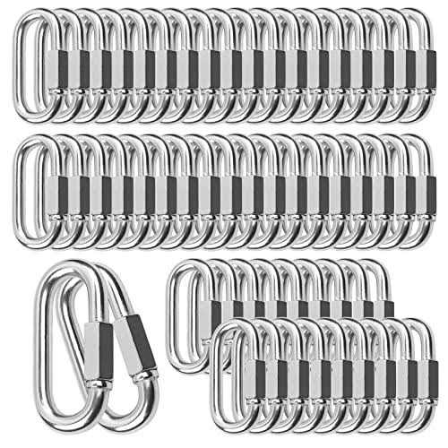 EVANCENT 50Pcs Quick Links 1/4” Chain Links Connector 620lbs Capacity Heavy Duty Carabiner Clips - Image 4