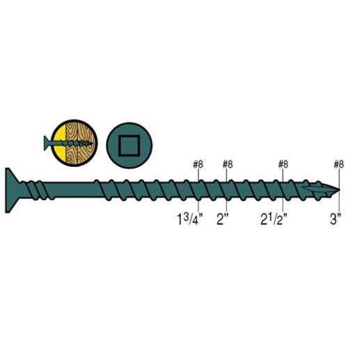 Senco Duraspin Screw Number 8 by 2-1/2-Inch All Purpose Exterior Wood Collated Screw - Image 4