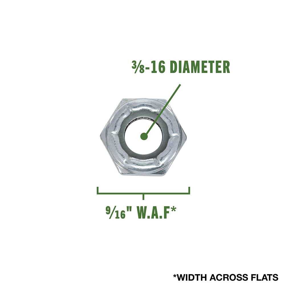 Hillman 3/8-in x 16 Zinc-Plated Steel Nylon Insert Nut 180153 - Image 4