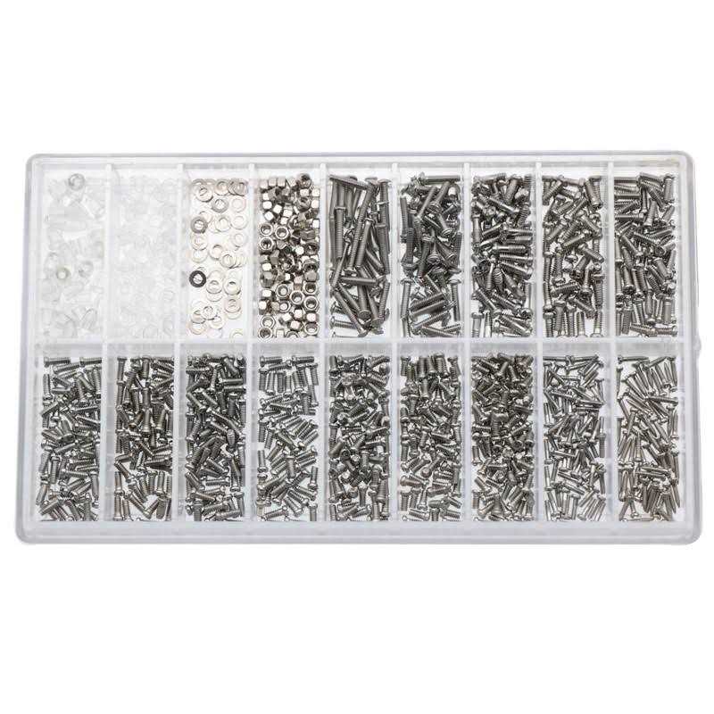 Vapker 1000pcs Micro Eyeglass Sunglass Repair Screws Nuts Assortment Stainless Steel Screws for Spectacles Watch - Image 4