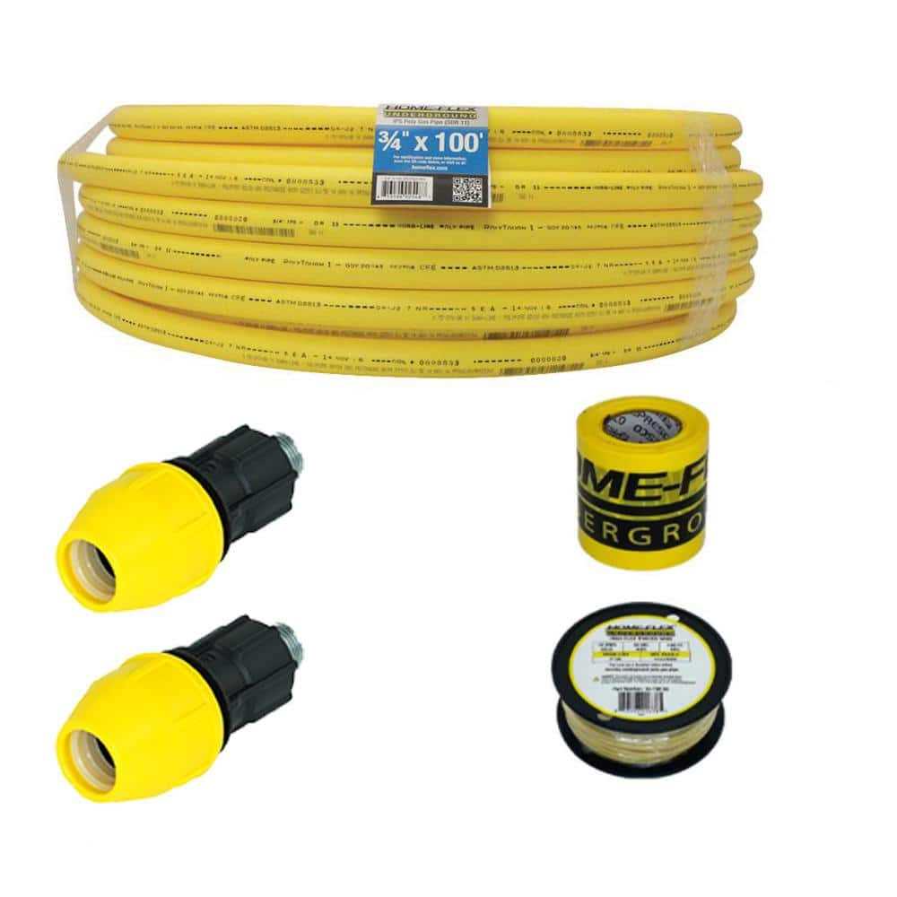HOME-FLEX Underground 3/4in IPS Repair Kit3/4in x 100ft Pipe,3/4in Conversion Fittings