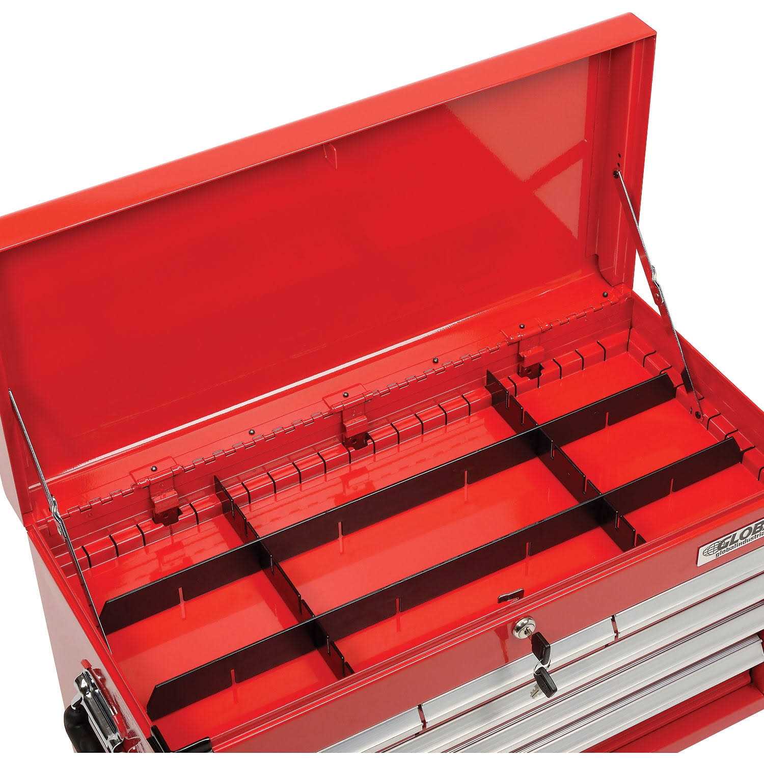 Global Industrial 25-15/16 x 12-1/16 x 14-3/4 6 Drawer Tool Chest - Image 3