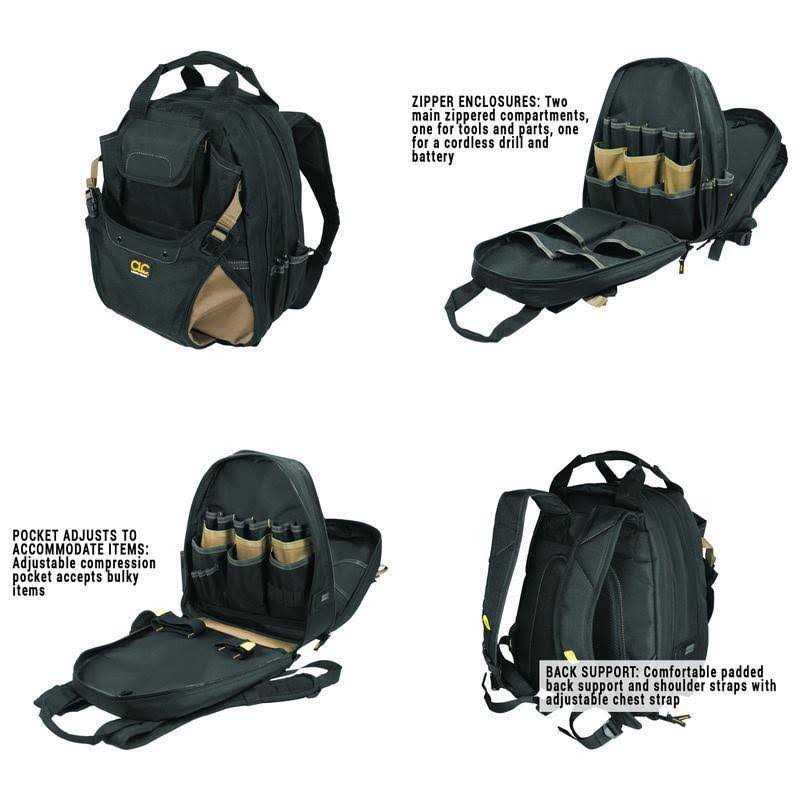 CLC 1134 44 Pocket Deluxe Tool Backpack - Image 4
