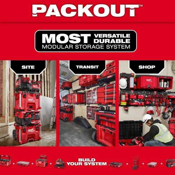 Milwaukee Packout M12 Battery Rack with Packout Wall Plate - Image 3