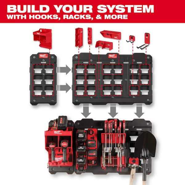 Milwaukee Packout M12 Battery Rack with Packout Wall Plate - Image 4
