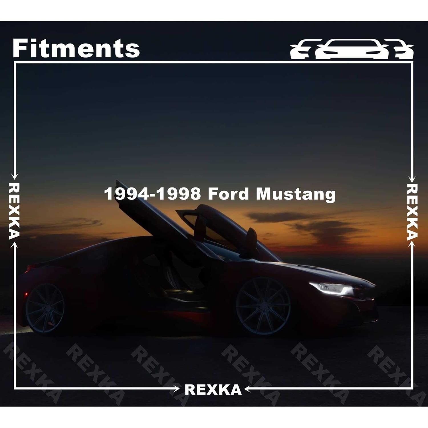 Rexka 15pcs Rocker Panel Ground Effects Moulding Clips for Ford Mustang F4ZZ-6310182-A - Image 4