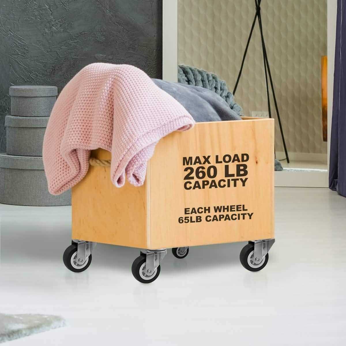 Factorduty 2 inch Caster Wheel 3/8-1.2 Threaded Stem Mount Caster Wheel Polyurethane Wheels Premium Non Marking No Noise 65LB Per Wheel - Image 5