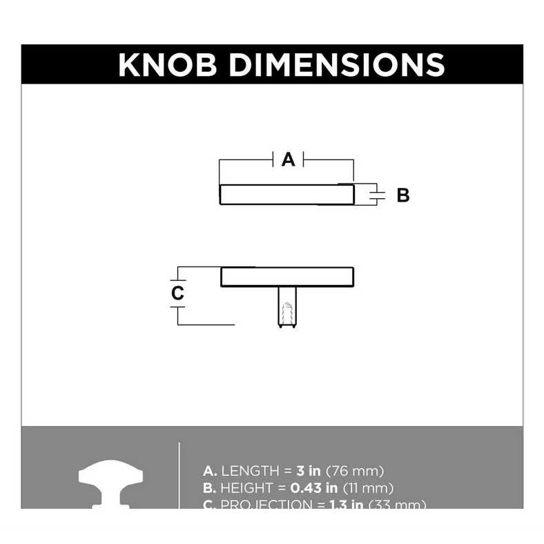 Liberty Square Bar 3 Elongated Bar Cabinet Knob - Image 2