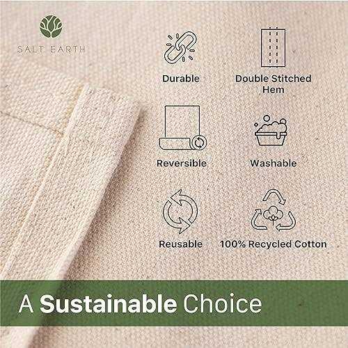 Salt Earth Canvas Drop Cloth Reusable Cloth for Outdoor and Indoor Use 100% Recycled Cotton Nature Friendly - Image 3