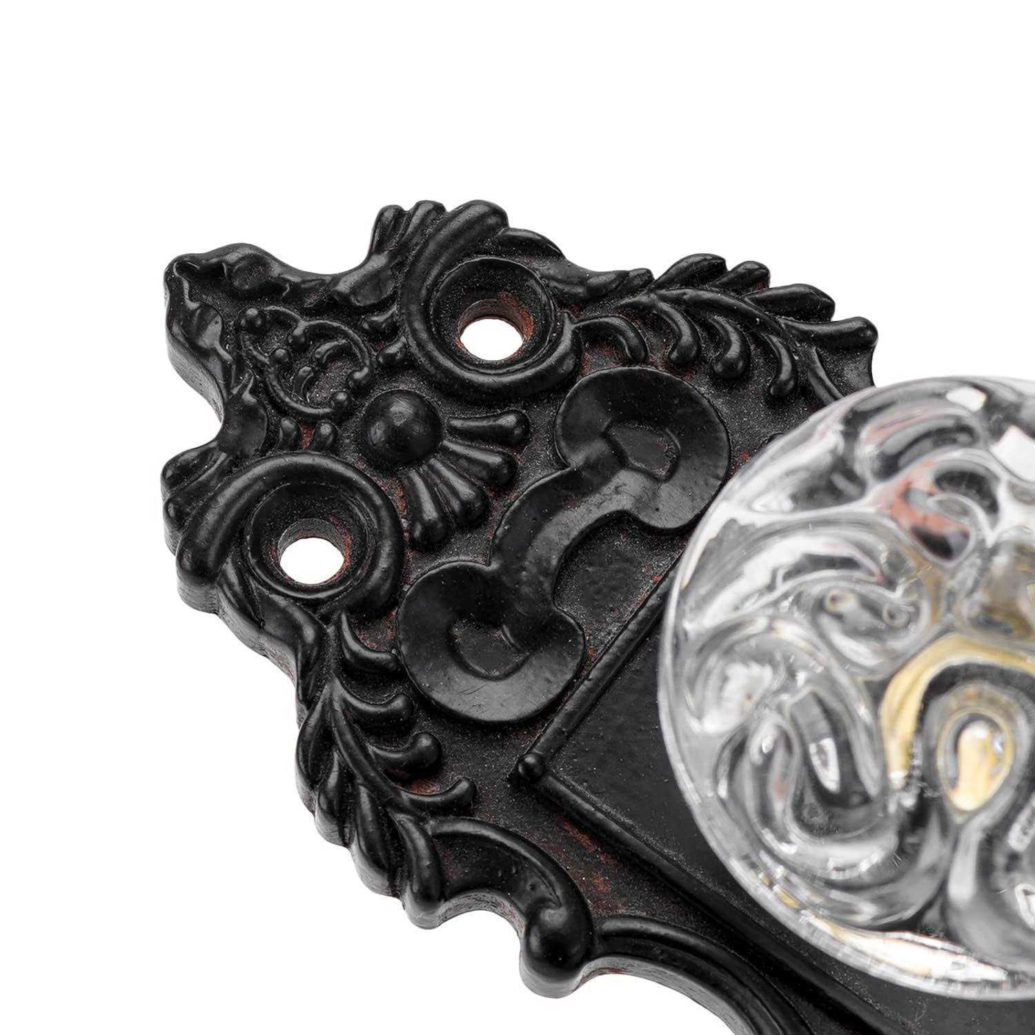 soffee design set of 2 Vintage Cabinet Knob Dresser Drawer Pulls Distressed Closet Handles with Clear Crystal Antique Door at MechanicSurplus.com - Image 5