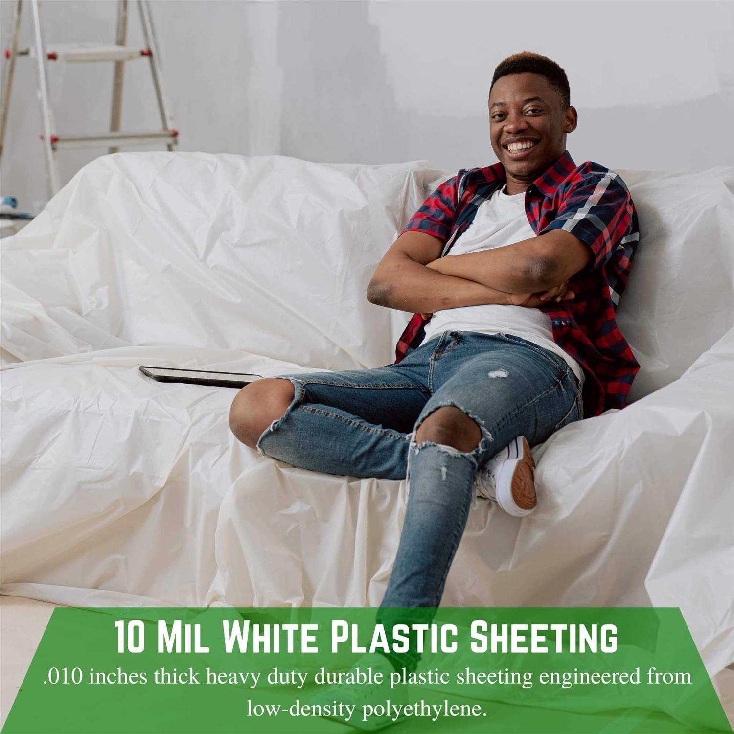 Farm Plastic Supply White Plastic Sheeting 10 mil - Thick Plastic Sheeting - Image 4