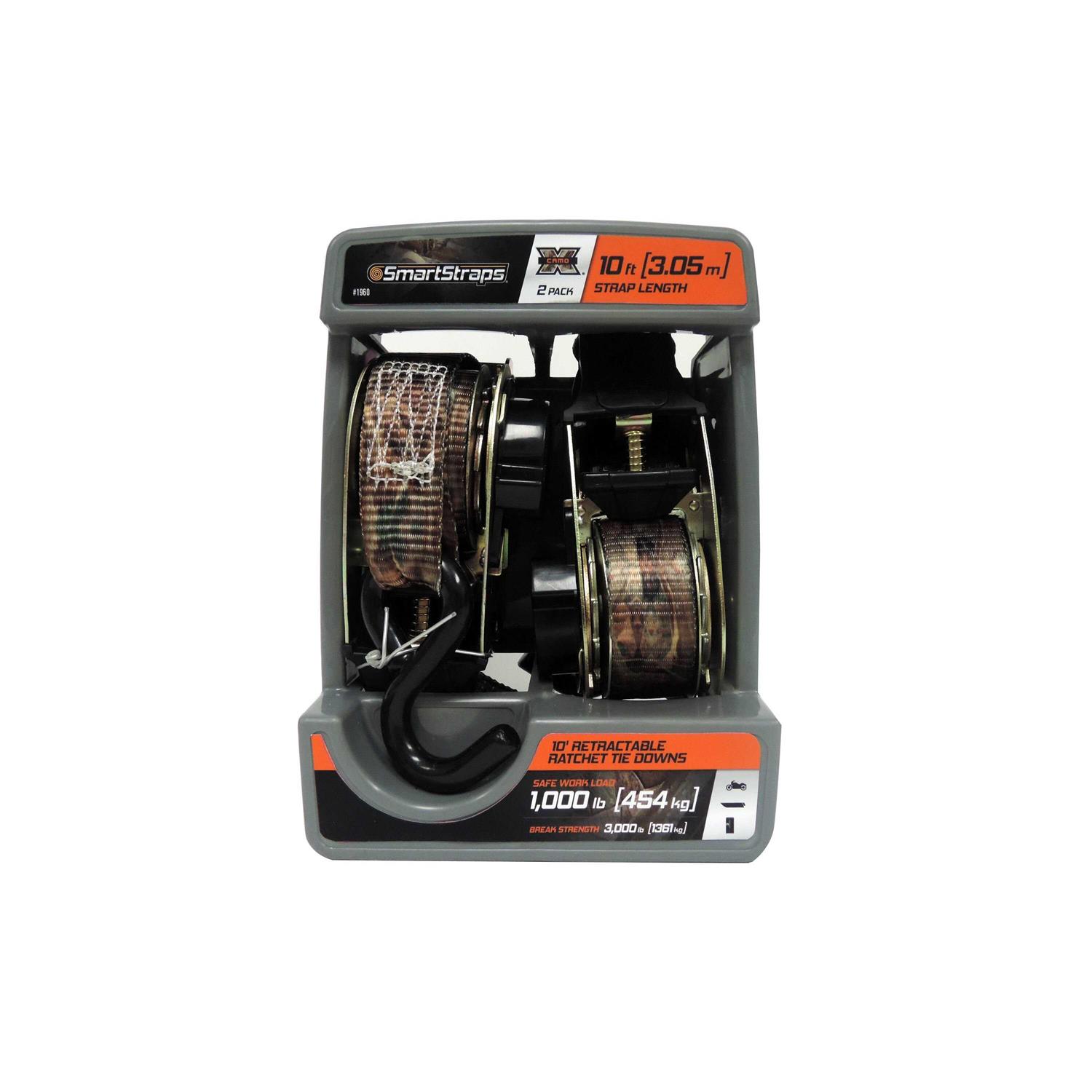 SMARTSTRAPS 1960 10 Straps/Retractable Ratchet with Camo Webbing Open Style Packaging - Image 3
