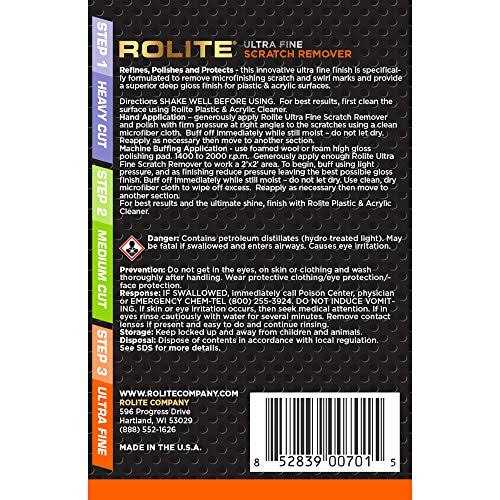 Rolite Ultra Fine Scratch Remover for Plastic & Acrylic Surfaces Including Marine Strataglass & Eisenglass - Image 4