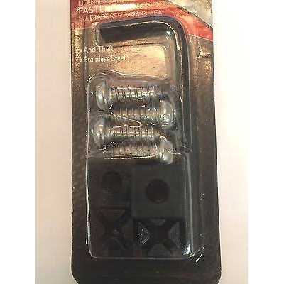 Auto Drive Stainless Steel Anti-Theft License Plate Fasteners Kit 93360W - Image 3
