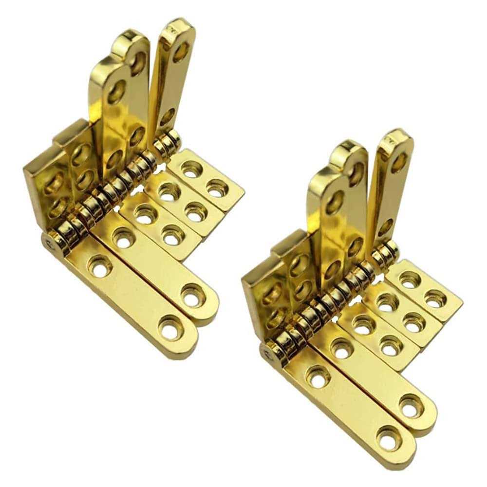 Rddconkit 10 Pcs 90 Degree Hinges Wooden Box Gift Wine Jewellery Box Chest Case Hinge Cabinet Hardware with Screws