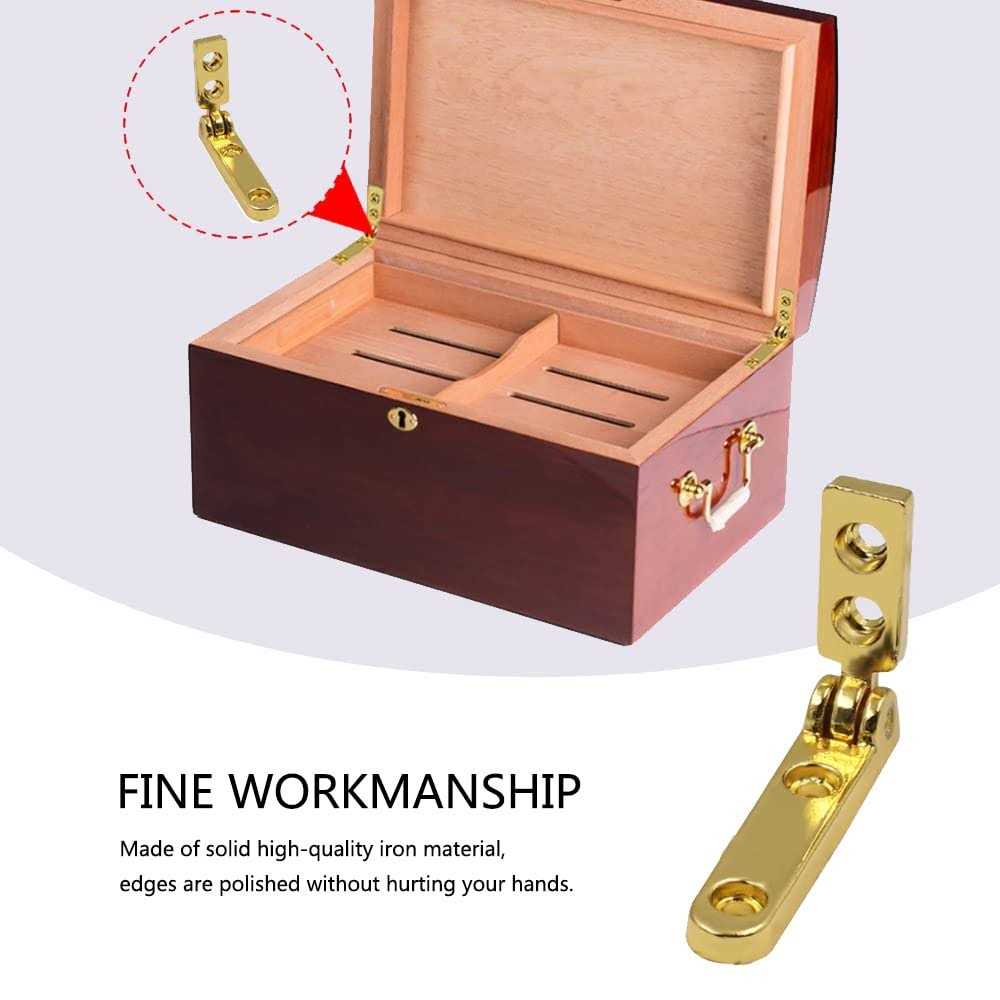 Rddconkit 10 Pcs 90 Degree Hinges Wooden Box Gift Wine Jewellery Box Chest Case Hinge Cabinet Hardware with Screws - Image 4