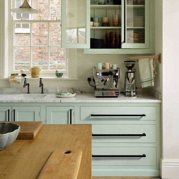 Goldenwarm Black Cabinet Handles Black Drawer Cabinet Pulls Square Bar Kitchen Cabinet Hardware - Image 3