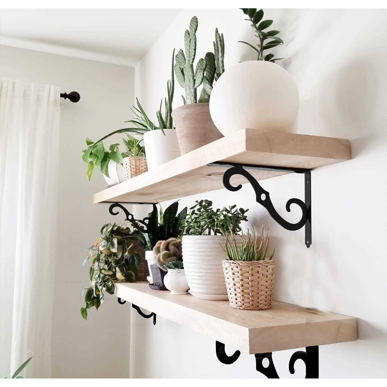 Etechmart Decorative Shelf Brackets Wall Mounted Floating Shelf Bracket for DIY Open Shelving - Image 4