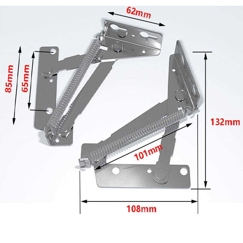 Yum 2 Pieces of 80 Degree Foldable Soft wall Cabinet Hinge Sofa Bed Cabinet Hinge Spring Hinge cover Support Hinge Soft closing - Image 3