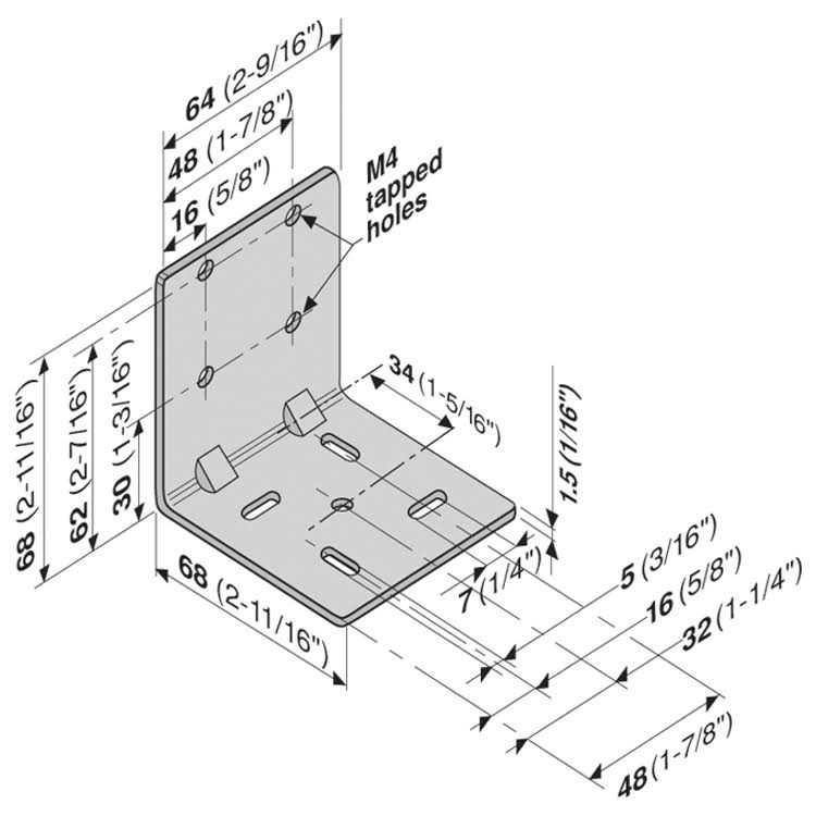 Blum 295.4000 Tandem Series Rear Mounting Bracket for Face Frame Cabinets - Image 5