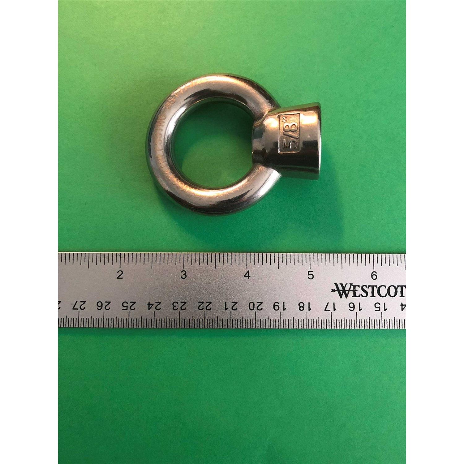 Stainless Steel 316 Lifting Eye Nut UNC Marine Grade - Image 5