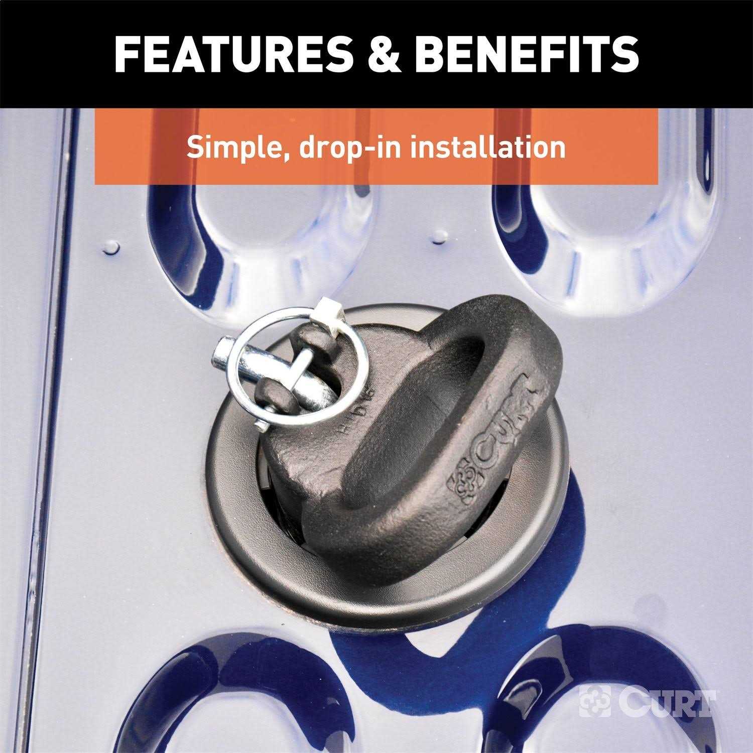 Curt 60617 OEM Puck System Gooseneck Safety Chain Anchors - Image 4