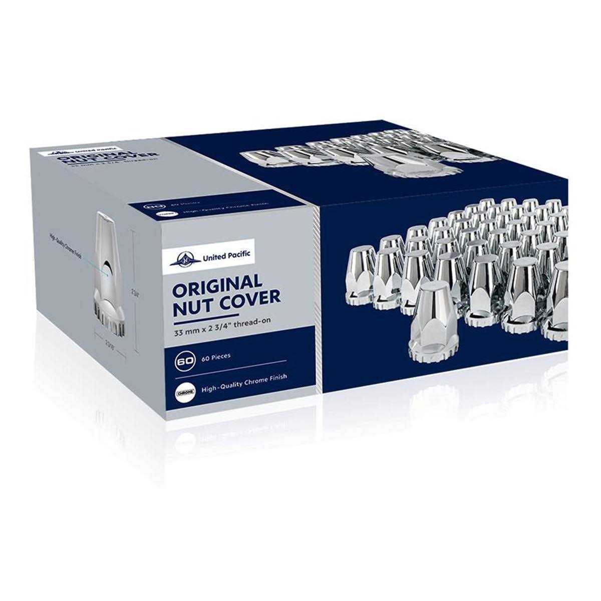 United Pacific 33mm x 2 3/4 Chrome Plastic Original Nut Cover - Image 5