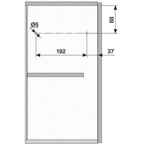 Blum 20L2500.N5 Aventos HL Face Frame Cabinet Lift Mechanism Set for Door Weights of 3 - Image 5