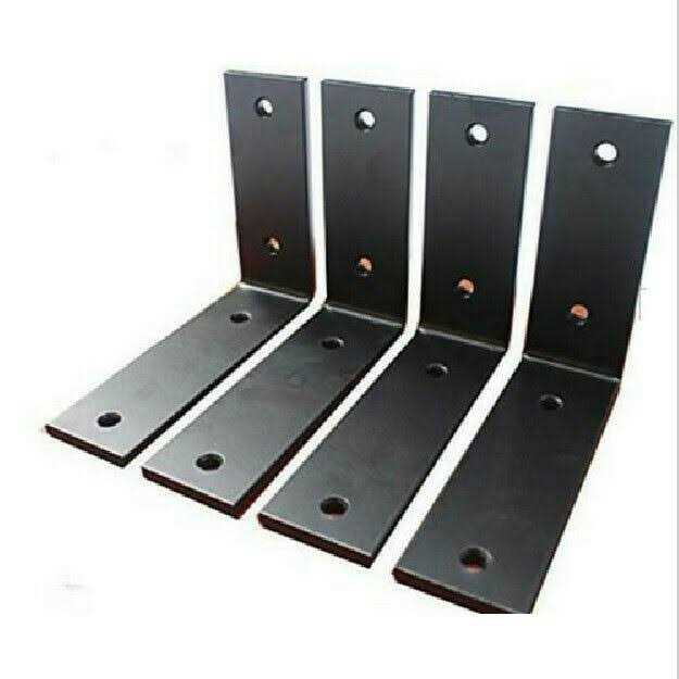 MHMYDZ 4 pack l 5 x h 4 x w 1.5 5mm thick l shelf bracket - Image 2