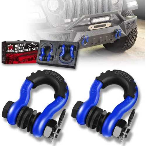 Ambull 2 Pack D-ring Shackles Mount with Backer Plate - Image 5