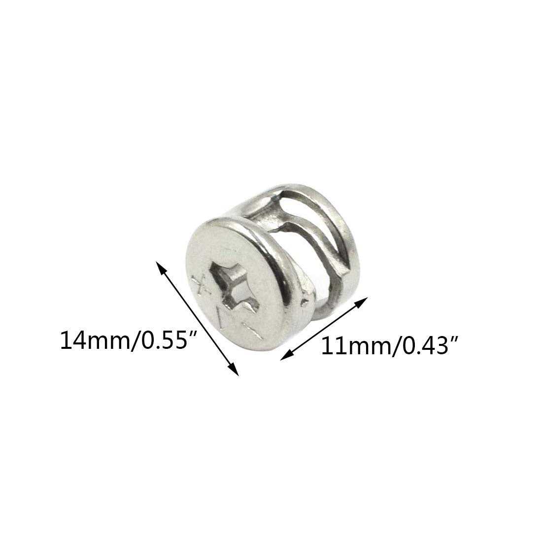 Cyful 20 Sets Cam Fittings with Dowel and Pre-Inserted Nut for Furniture 3 in 1 Furniture Connecting Fittings - Image 3