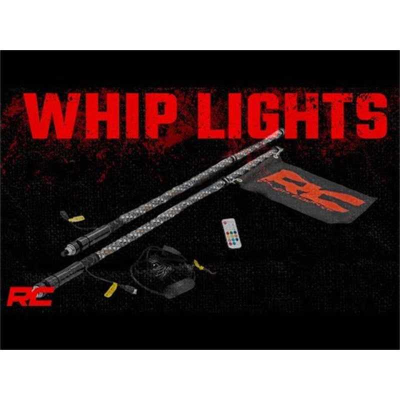 Rough Country 93051 LED Whip Light Roll Cage Mounts Polaris RZR 1000XP Turbo - Image 3