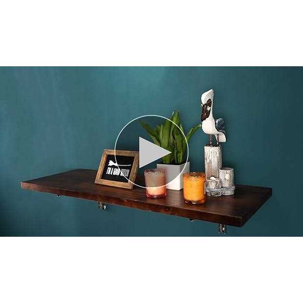 CLT White Folding Shelf Brackets Max. Load 440 lb Heavy Duty DIY Wall Mounted Shelf Bracket Space Saving for Table Work Bench - Image 5