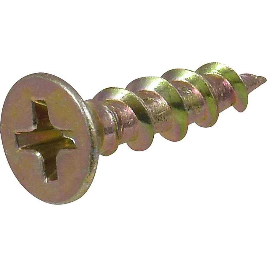 Hillman #8 x 3/4-in Yellow Zinc Particle Board Screws Interior Wood Screws - Image 3