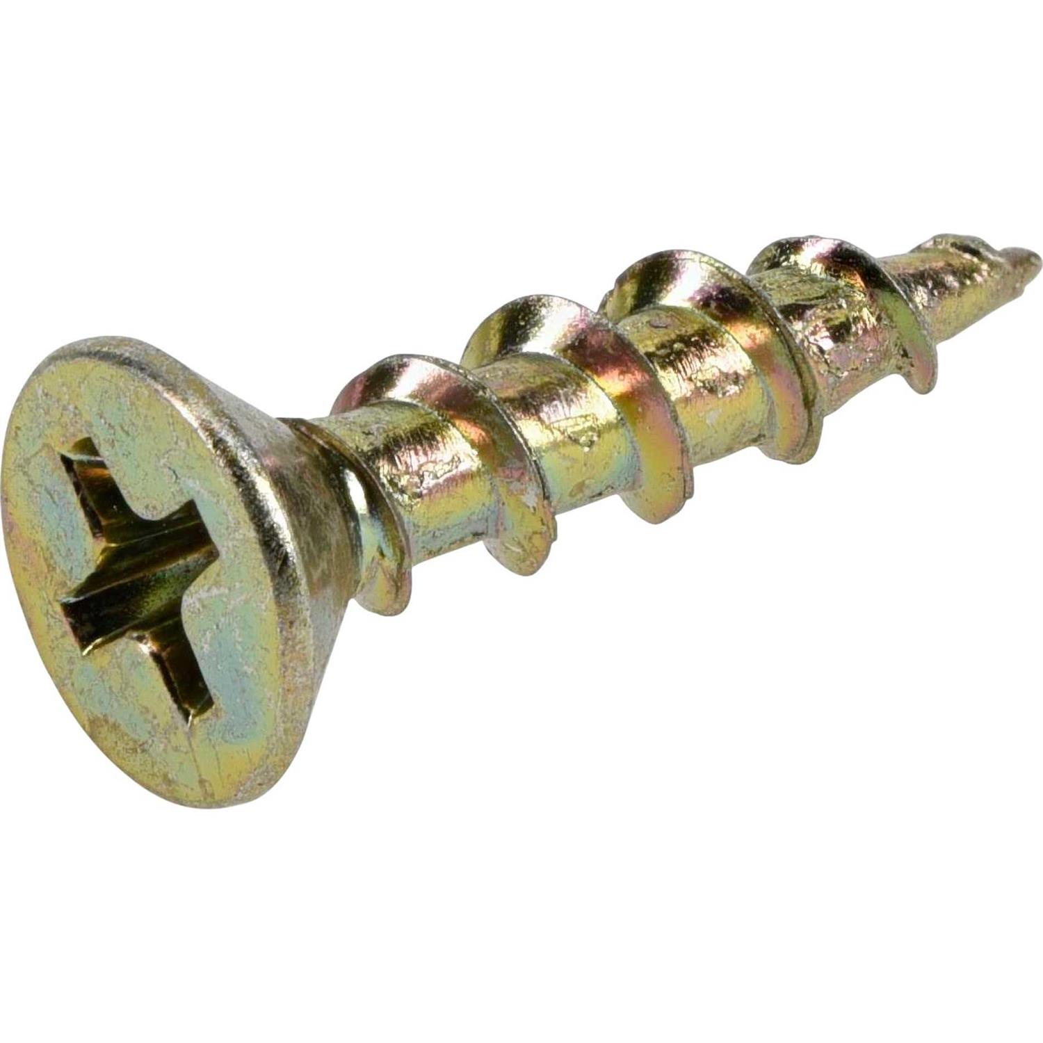 Hillman #8 x 3/4-in Yellow Zinc Particle Board Screws Interior Wood Screws - Image 4