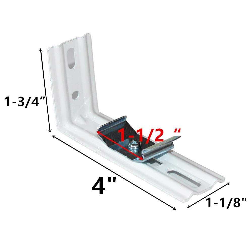 L Bracket 4pcs 4 Length White Color for Vertical Blinds with Headrail Width 1-1/2 Outside Mounting Bracket Clips - Image 3