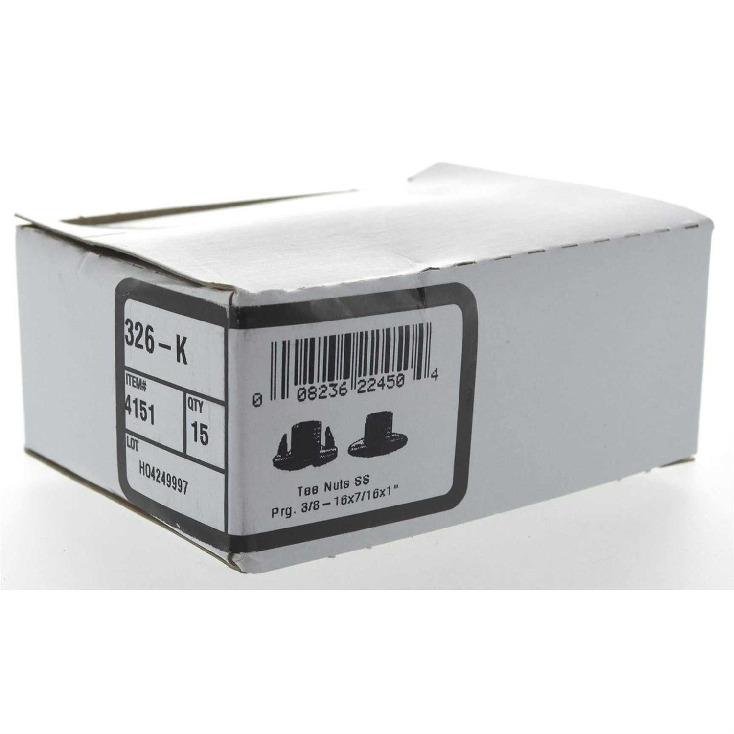 Hillman 4151 3/8-16 x 7/16 x 1 in. Stainless Steel Pronged Tee Nut - Image 4