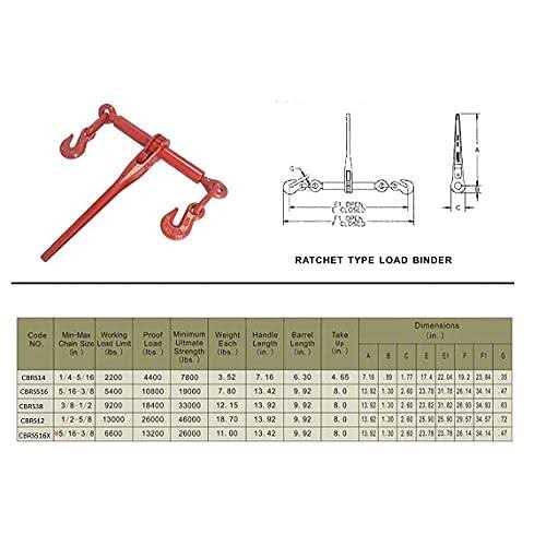 Mytee Products Heavy Duty Ratchet Lever Load Binder w/Grab Hooks Working Load Limit - Image 4