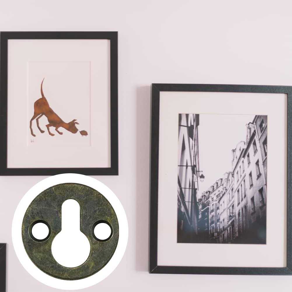 DonLeeving Luckycivia 60pcs Metal Round Type Keyhole Shelf Brackets Hangers - Image 4