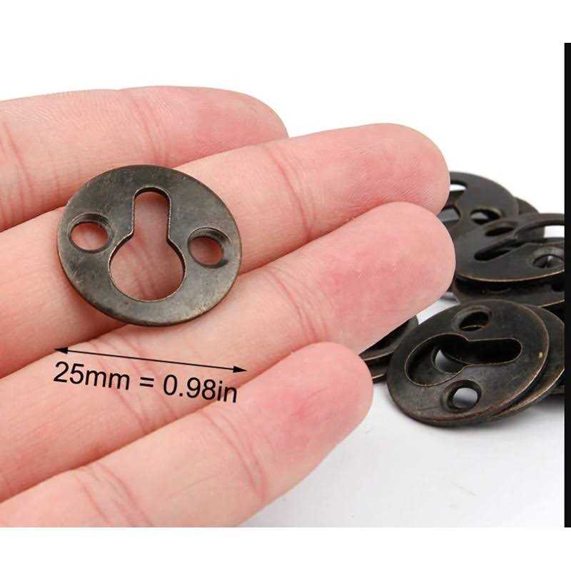DonLeeving Luckycivia 60pcs Metal Round Type Keyhole Shelf Brackets Hangers - Image 5