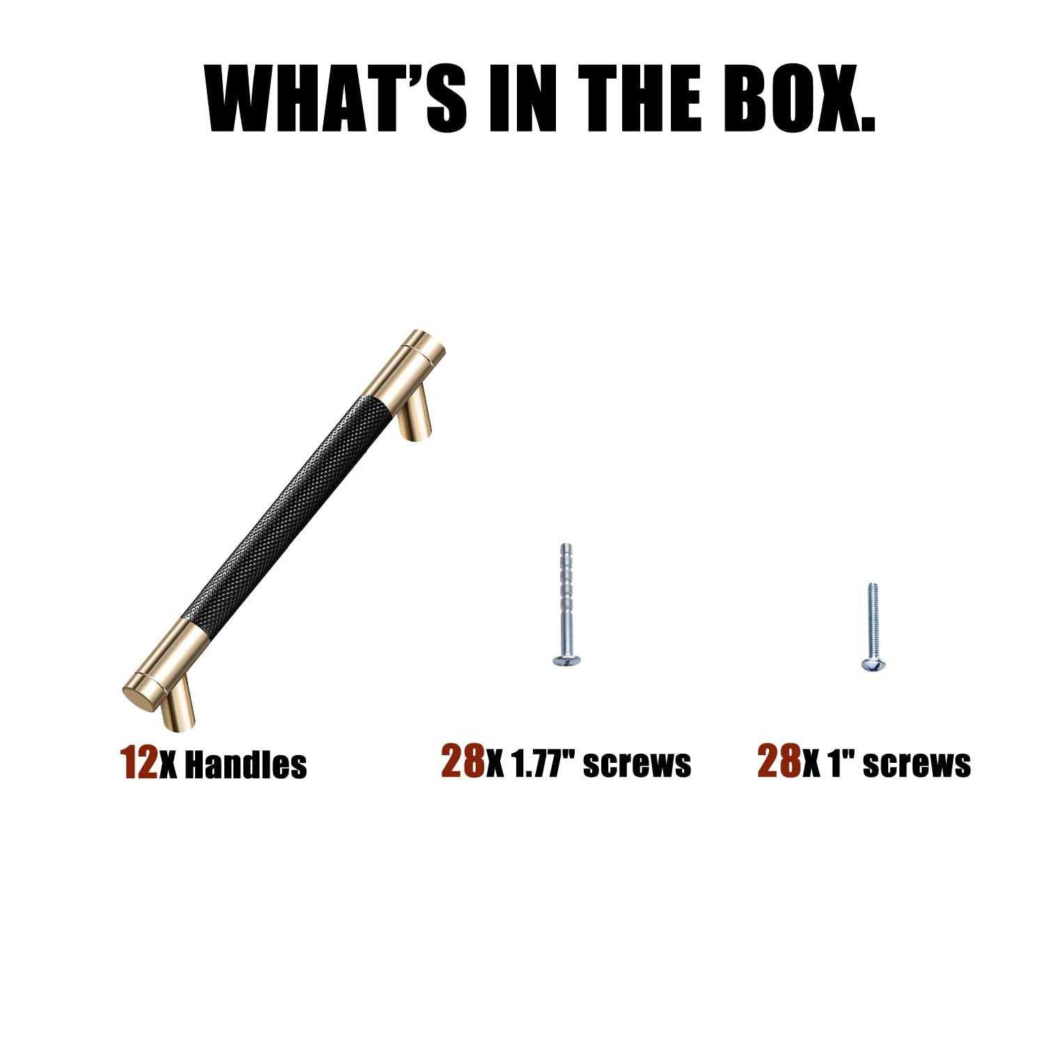 Guoharda 12 Pack Knurled Cabinet Handles Cabinet Pulls Aluminum Handles Pulls - Image 4