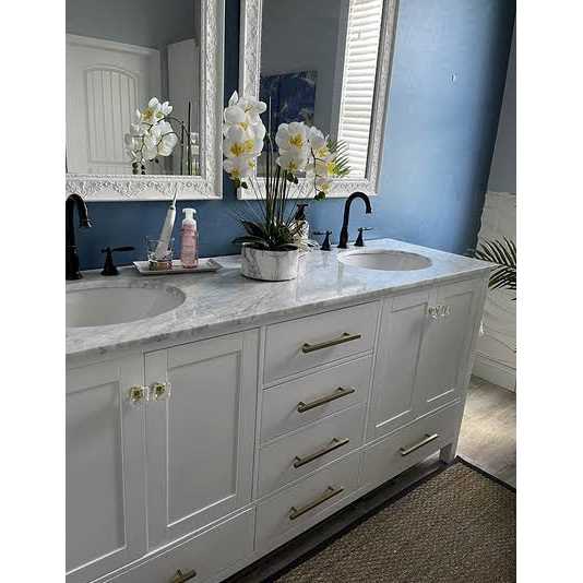 Cosmas Cabinet Hardware Square Knob with Clear Glass 6377 - Image 3