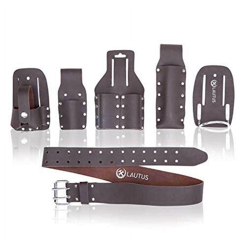 Lautus Scaffolding Belt 6-Piece Leather Scaffold Belt 2 Wide Fits Waist Sizes from 32” – 46” - Image 3